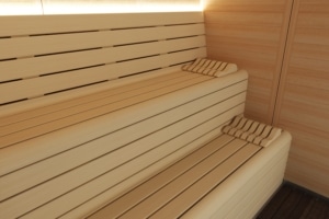 Acabados ergónomicos de la sauna Barcelona