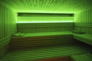 Sauna con complemento de cromoterapia