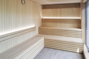 Sauna con ventana